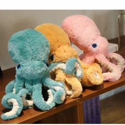 Peluche pieuvre bleue trop mignonne