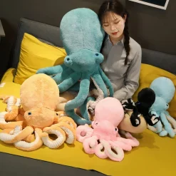 Peluche pieuvre jaune trop mignonne