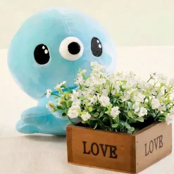Peluche pieuvre mignonne Kawaii bleue