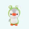 Peluche pingouin déguisé en grenouille