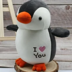 Peluche pingouin I love you