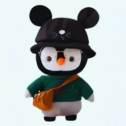 Peluche pingouin pull vert