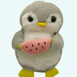 Peluche pingouin qui respire avec berceuses intégrées