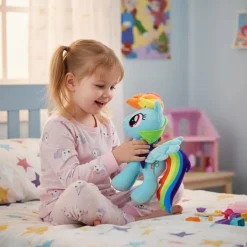 Peluche poupée licorne bleue