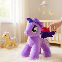 Peluche poupée licorne violette