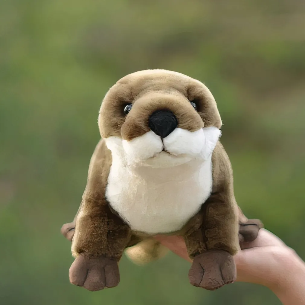 Peluche réaliste loutre toute douce