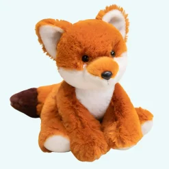 Peluche renard aux grands yeux noirs