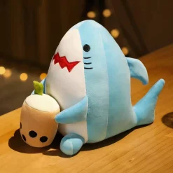 Peluche requin bubble tea