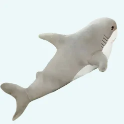 Peluche requin géant gris