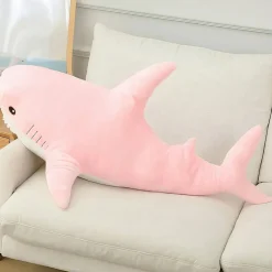 Peluche requin géant rose