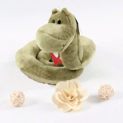 Peluche serpent à sonnette rouge
