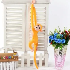Peluche singe kawaii longue queue marron
