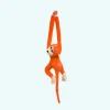 Peluche singe kawaii longue queue orange