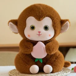 Peluche singe marron kawaii