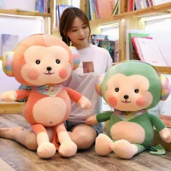 Peluche singe verte kawaii