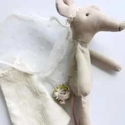 Peluche souris couple de mariés