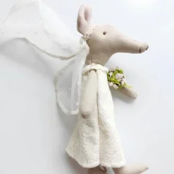 Peluche souris couple de mariés