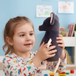 Peluche souris grise toute douce