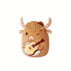 Peluche Squishmallow taureau avec guitare