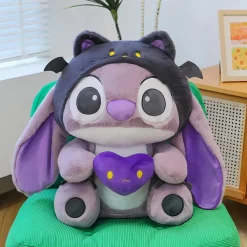 Peluche Stitch chauve-souris violette