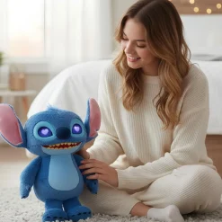 Peluche Stitch interactive parlante aux yeux LED