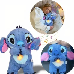Peluche Stitch respirante avec berceuse apaisante