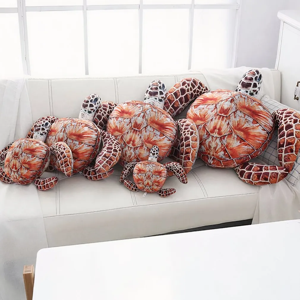 Peluche tortue de mer rouge