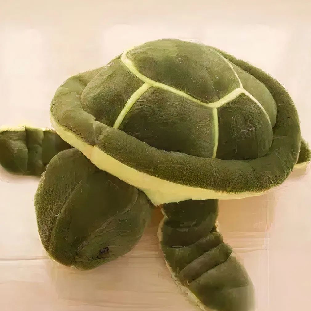 Peluche tortue verte