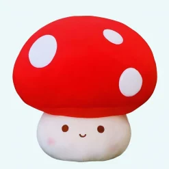 Peluche tête de champignon rouge