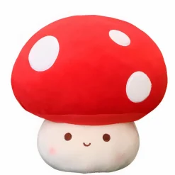 Peluche tête de champignon rouge