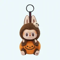Peluche type Labubu citrouille