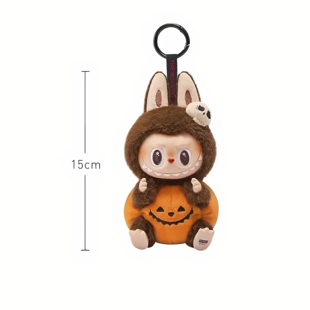 Peluche type Labubu citrouille