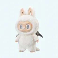 Peluche type Zimomo Labubu ange blanc