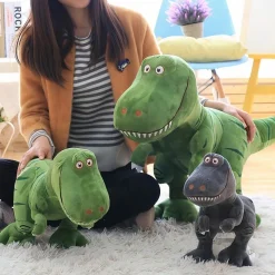Peluche tyrannosaure adorable verte