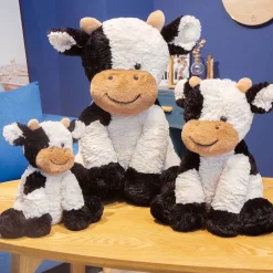 Peluche vache avec poils doux