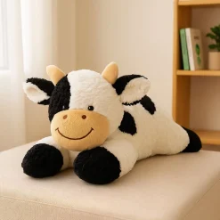 Peluche vache avec poils doux