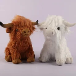Peluche vache Highland à poils longs