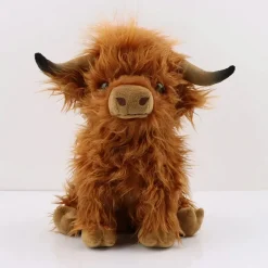 Peluche vache Highland à poils longs
