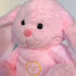 Peluche veilleuse de lapin rose qui respire