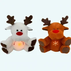 Peluche veilleuse renne de Noël qui respire avec berceuses