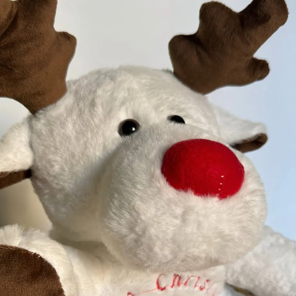 Peluche veilleuse renne de Noël qui respire avec berceuses