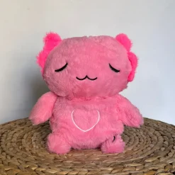 Peluche veilleuse rose d’axolotl qui respire avec berceuses intégrées