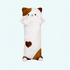 Peluche-oreiller en forme de chat grand format