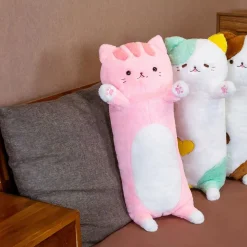 Peluche-oreiller en forme de chat grand format