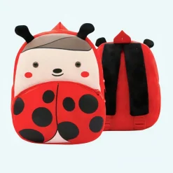 Sac à dos en peluche coccinelle