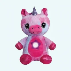 Veilleuse peluche licorne rose