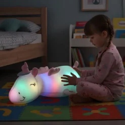 Veilleuse peluche licorne lumineuse